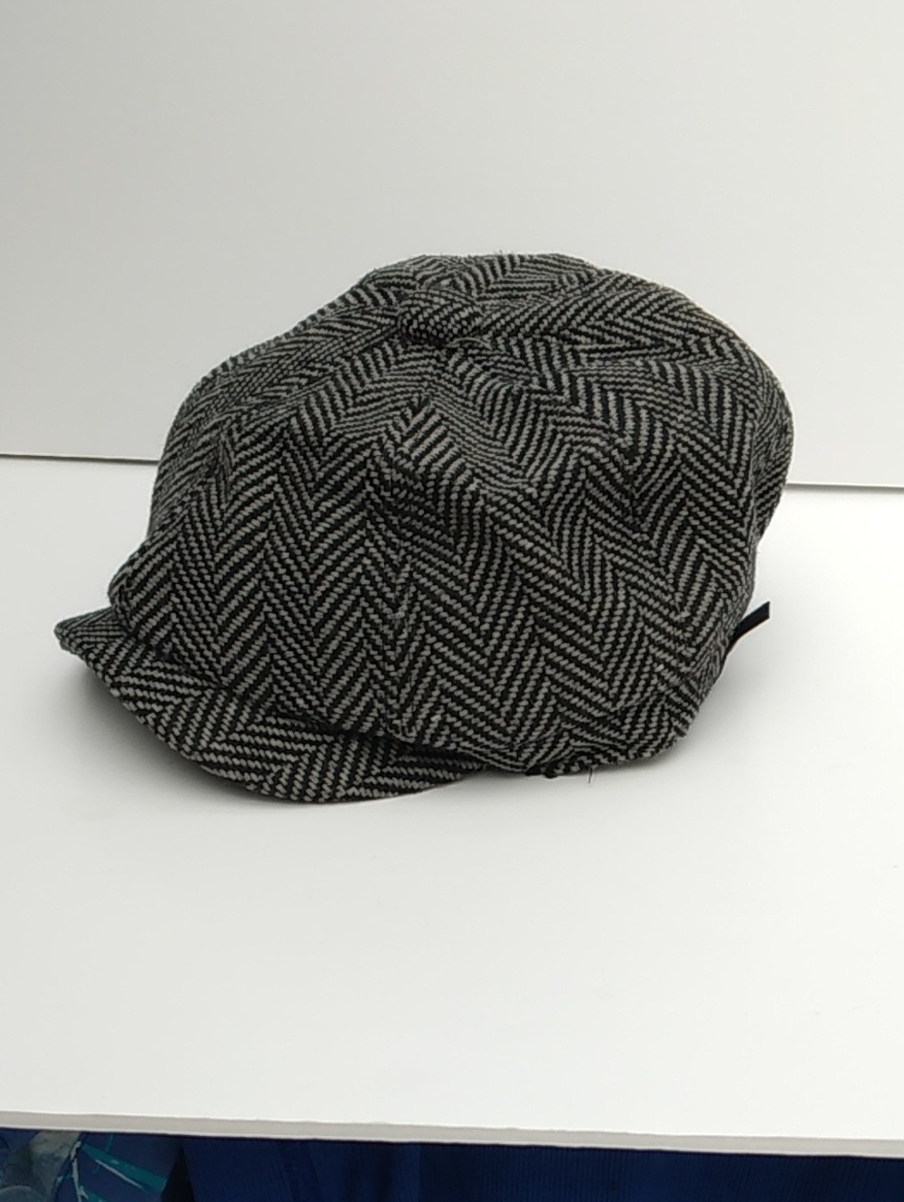 A.P.C. Herringbone Newsboy Cap - Black & Gray